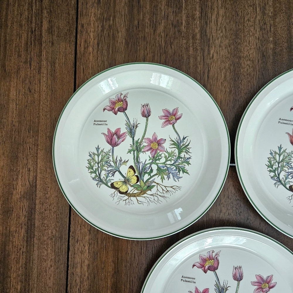 Vintage Wedgwood Enoch Florabunda Botanical Dinner Plates- Set Of 3 - Picture 2 of 7